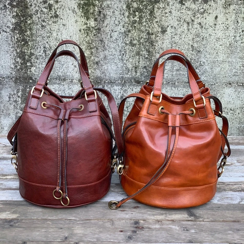 AIGIN‎ MILANON Alma leather Bag / Backpack Convertible